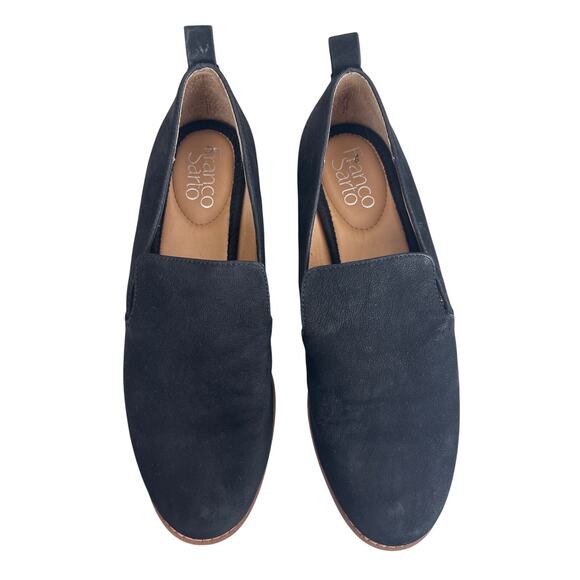 Franco Sarto Haylee Black Suede Leather Loafer Flats Size 8M - Picture 2 of 9